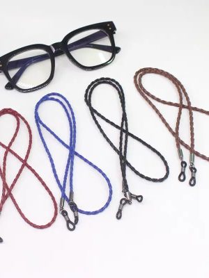 3pcs PU Leather Glasses Chains – Classic Anti-Lost Eyewear Holder with Stylish Metal Links